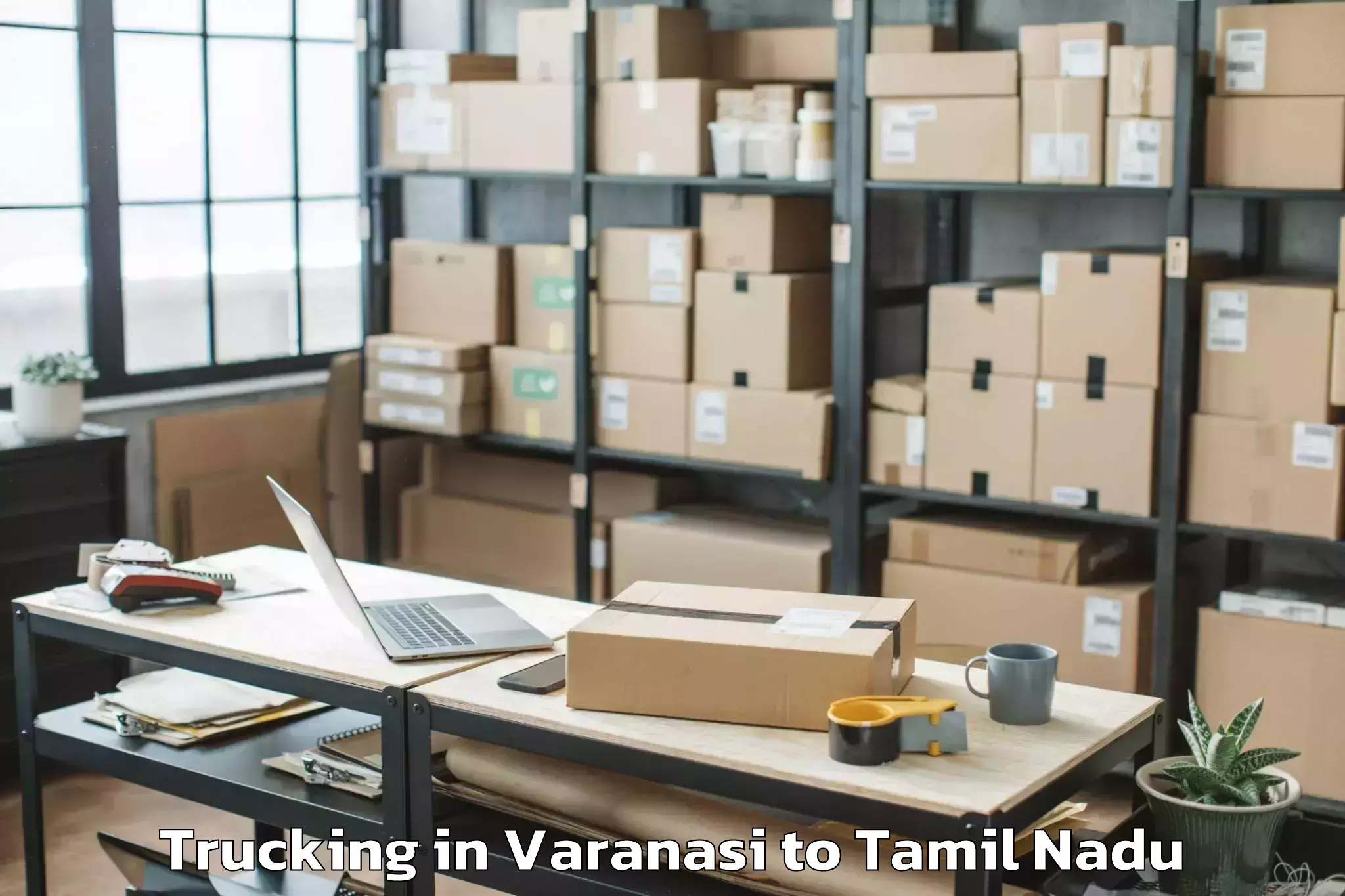 Book Varanasi to Vettavalam Trucking Online